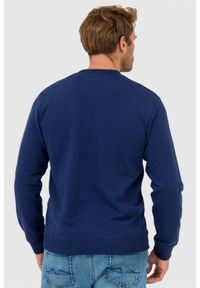 Kenzo - KENZO Granatowa bluza męska z wyszywanym logo. Kolor: niebieski #4
