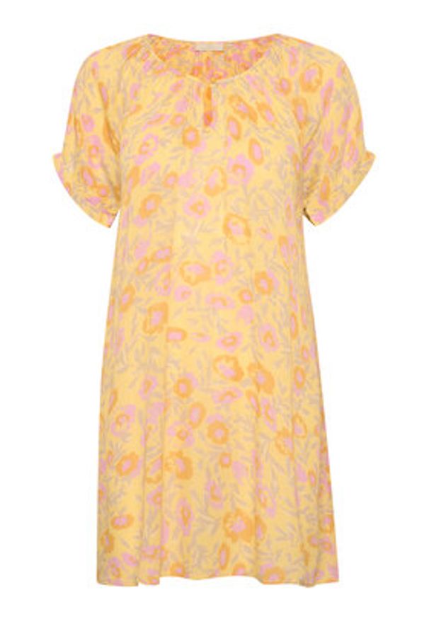 Kaffe Tunika Isolde Amber 10507513 Żółty Regular Fit. Kolor: żółty. Materiał: wiskoza