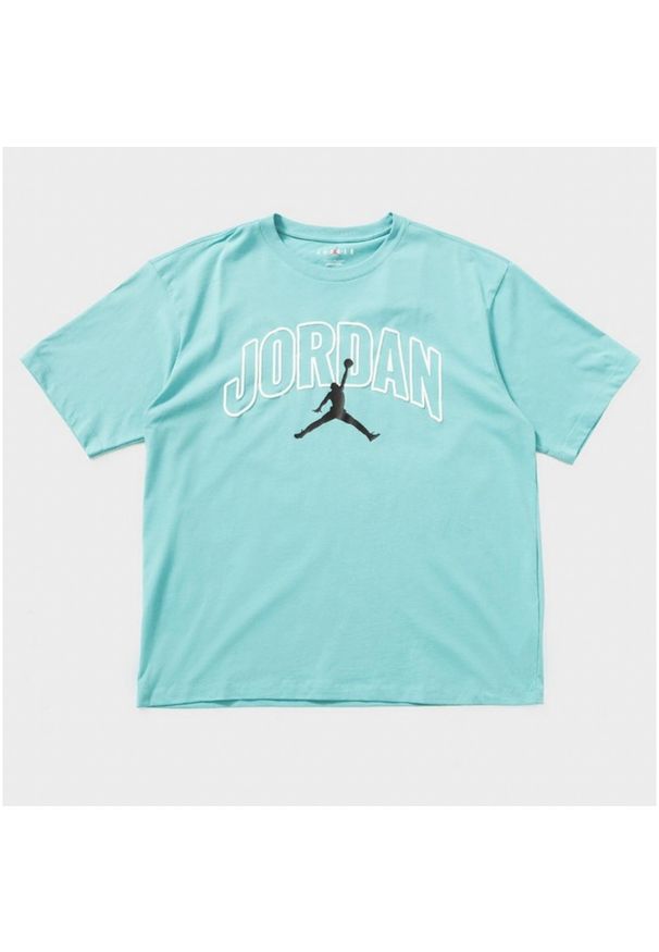 Koszulka męska Air Jordan Brooklyn Arch Logo T-shirt Washed Teal - IB7347-392. Kolor: niebieski. Sport: koszykówka