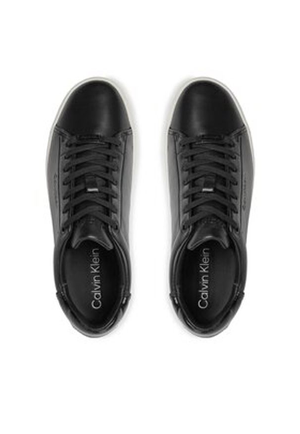Calvin Klein Sneakersy Clean Cupsole Lace Up HW0HW01863 Czarny. Kolor: czarny. Materiał: skóra