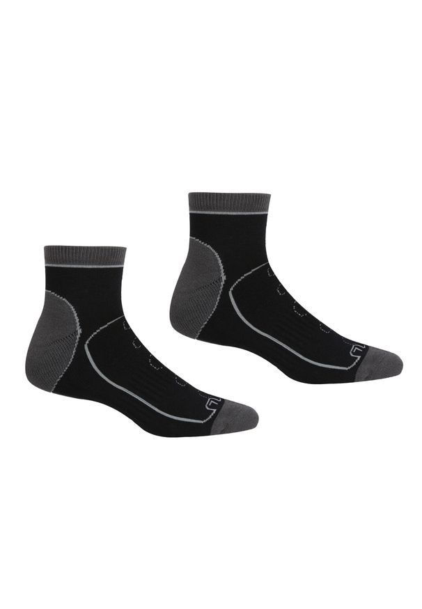 Regatta - Skarpety męskie Samaris Trail 2-pak. Kolor: czarny, szary, wielokolorowy. Materiał: tkanina, syntetyk. Sport: outdoor