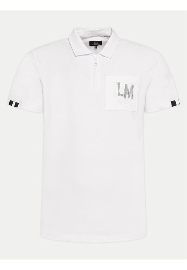 La Martina Polo YMP015 JS324 Biały Regular Fit. Typ kołnierza: polo. Kolor: biały. Materiał: bawełna