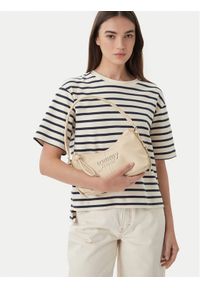 Tommy Jeans Torebka Metal Logo Shoulder Bag AW0AW18468 Biały. Kolor: biały. Materiał: skórzane #1