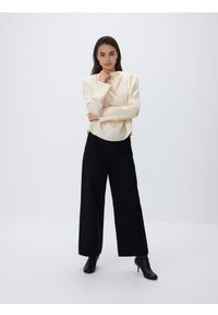 Reserved - Jeansy culotte - czarny. Kolor: czarny