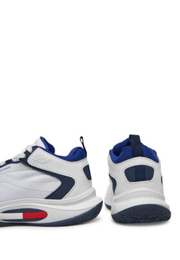 TOMMY HILFIGER - Tommy Hilfiger Sneakersy Low Cut Lace-Up T3B9-33884-1695 Biały. Kolor: biały. Materiał: materiał