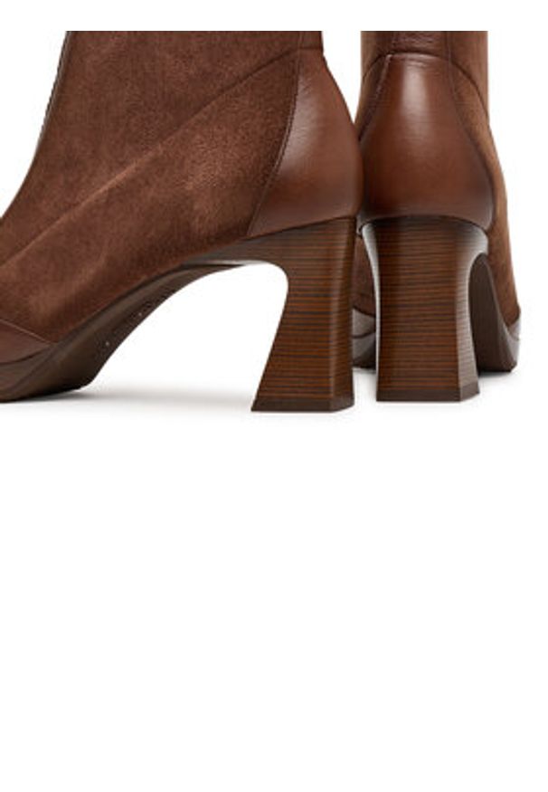 Hispanitas Botki HI254186 Brązowy. Kolor: brązowy. Materiał: materiał