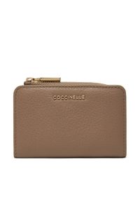 Coccinelle Mały Portfel Damski MW5 Metallic Soft E2 MW5 17 01 01 Brązowy. Kolor: brązowy. Materiał: skóra