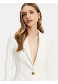 Elisabetta Franchi Marynarka GI-144-51E2-V560 Biały Regular Fit. Kolor: biały. Materiał: syntetyk #4