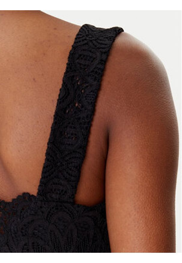 Morgan Bluzka 252-DANSIA Czarny Slim Fit. Kolor: czarny. Materiał: syntetyk