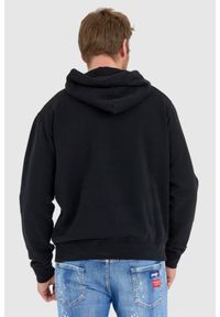 DSQUARED2 Czarna bluza męska leaf buddy z kapturem, Rozmiar XXL. Typ kołnierza: kaptur. Kolor: czarny #3