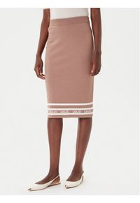 Liu Jo Sport Spódnica ołówkowa TF5217 MS63L Brązowy Regular Fit. Kolor: brązowy. Materiał: syntetyk, wiskoza. Styl: sportowy #1