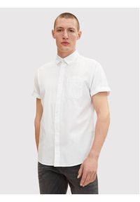 Tom Tailor Koszula 1031706 Biały Regular Fit. Kolor: biały. Materiał: bawełna #7