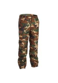 Spodnie outdoorowe zimowe SOLOGNAC WTP Warm 100 ocieplane. Kolor: brązowy, zielony. Materiał: materiał. Sezon: zima #1