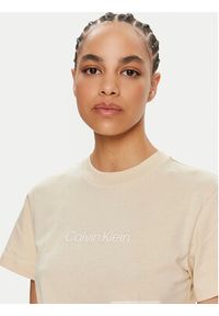 Calvin Klein T-Shirt Hero Logo K20K205448 Beżowy Regular Fit. Kolor: beżowy. Materiał: bawełna #3