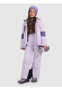 4f - 4F Kurtka narciarska membrana 10000 dziewczęca - fioletowa 146 (10-11 lat). Kolor: fioletowy. Materiał: materiał, poliester. Sezon: lato #2