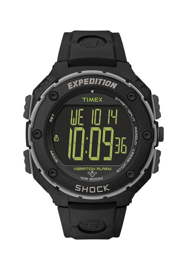 Timex zegarek T49950 Expedition Shock XL męski kolor czarny. Rodzaj zegarka: cyfrowe. Kolor: czarny. Materiał: tworzywo sztuczne, materiał, koronka