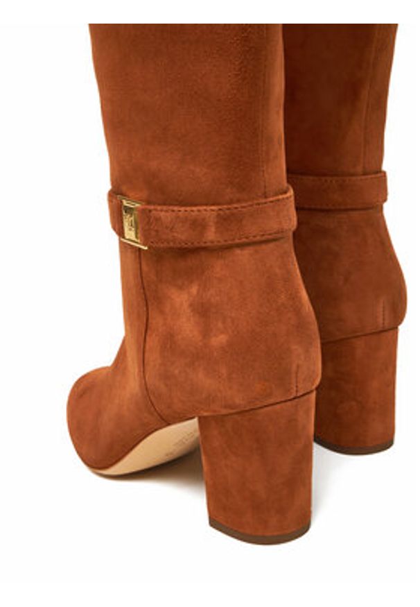 Lauren Ralph Lauren - LAUREN RALPH LAUREN Kozaki Kellie 802967843002 Brązowy. Kolor: brązowy. Materiał: skóra, zamsz