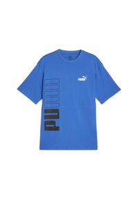 Koszulka Mężczyzna Puma Power niebieski. Kolor: biały, niebieski, wielokolorowy, czarny. Sport: joga i pilates #1