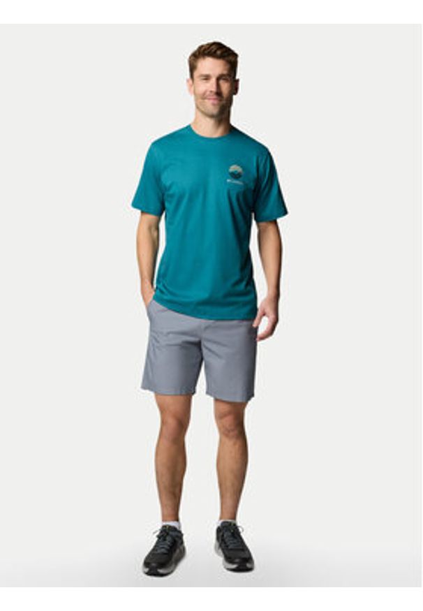 columbia - Columbia T-Shirt Kettle River™ 2120411 Turkusowy Regular Fit. Kolor: turkusowy. Materiał: bawełna