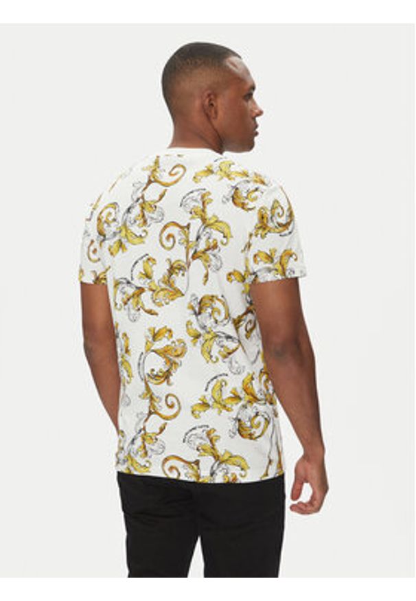 Versace Jeans Couture T-Shirt 78GAH6S0 Biały Regular Fit. Kolor: biały. Materiał: bawełna