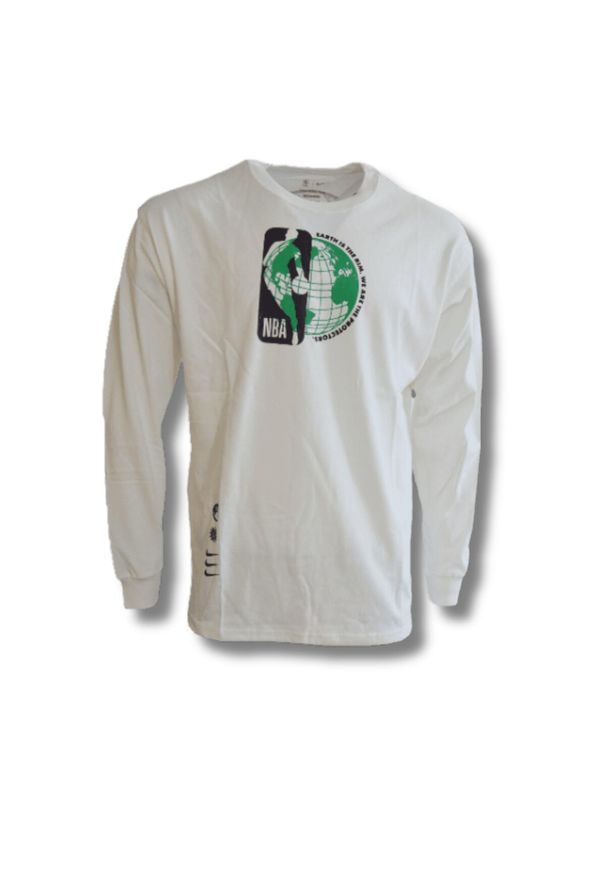 Koszulka Nike NBA Long-Sleeve Max90 T-Shirt. Kolor: biały. Długość rękawa: długi rękaw. Sport: koszykówka