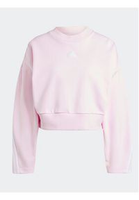 Adidas - adidas Bluza Future Icons 3-Stripes IS3881 Różowy Loose Fit. Kolor: różowy. Materiał: bawełna