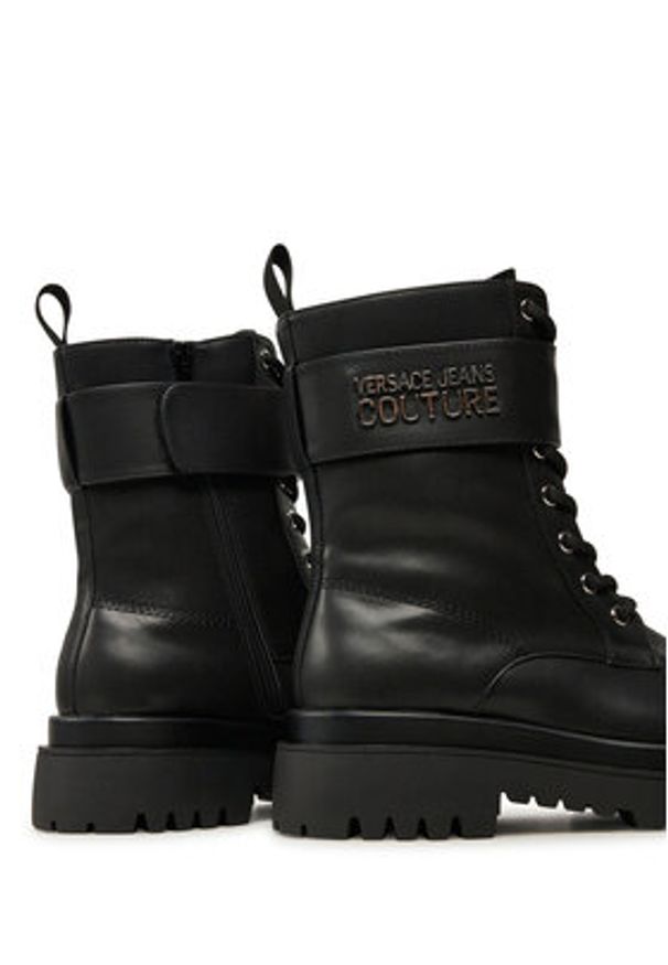 Versace Jeans Couture Trapery Drew 77VA3S64 Czarny. Kolor: czarny. Materiał: skóra
