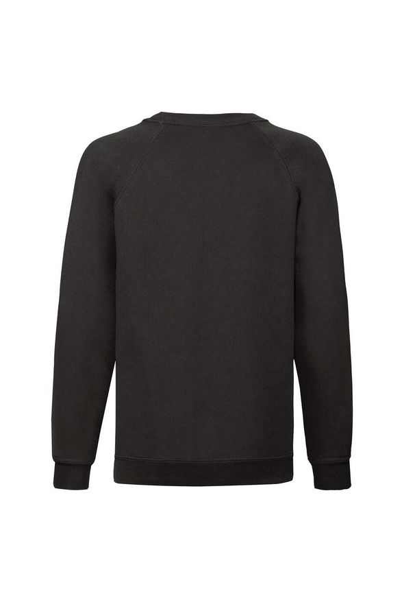 FRUIT OF THE LOOM - Bluza Dziecięca Classic Raglan. Kolor: czarny. Długość rękawa: raglanowy rękaw