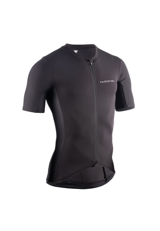VAN RYSEL - Koszulka rowerowa szosowa Van Rysel Neo Racer. Kolor: czarny. Materiał: poliester, materiał, elastan. Sport: kolarstwo