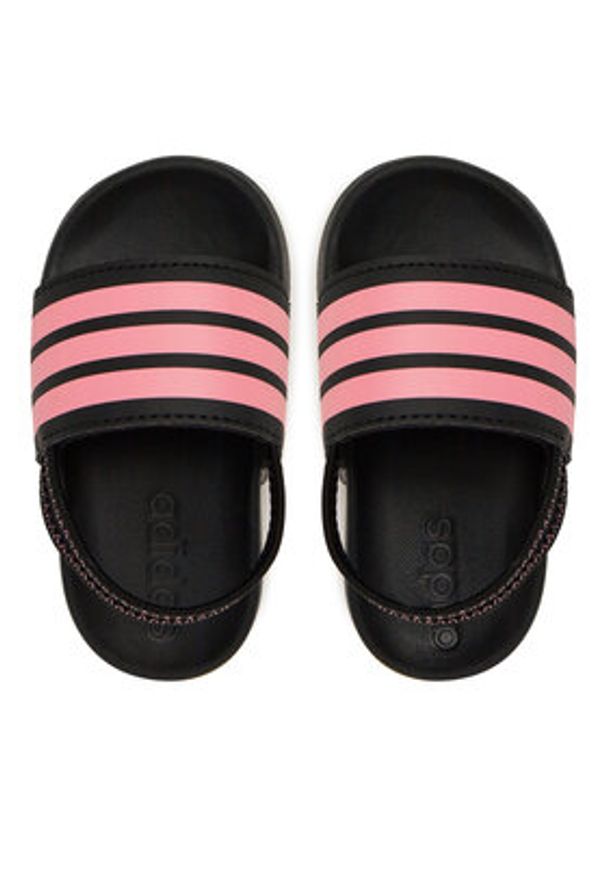 Adidas - adidas Sandały adilette Estrap JR5325 Czarny. Kolor: czarny. Materiał: syntetyk