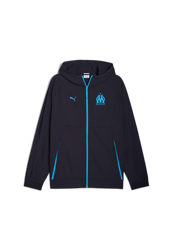 Puma - Zestaw dresowy OM Woven 2025/26. Kolor: niebieski. Materiał: dresówka. Sport: piłka nożna