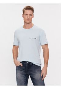 Calvin Klein Jeans T-Shirt Institutional J30J324671 Niebieski Regular Fit. Kolor: niebieski. Materiał: bawełna