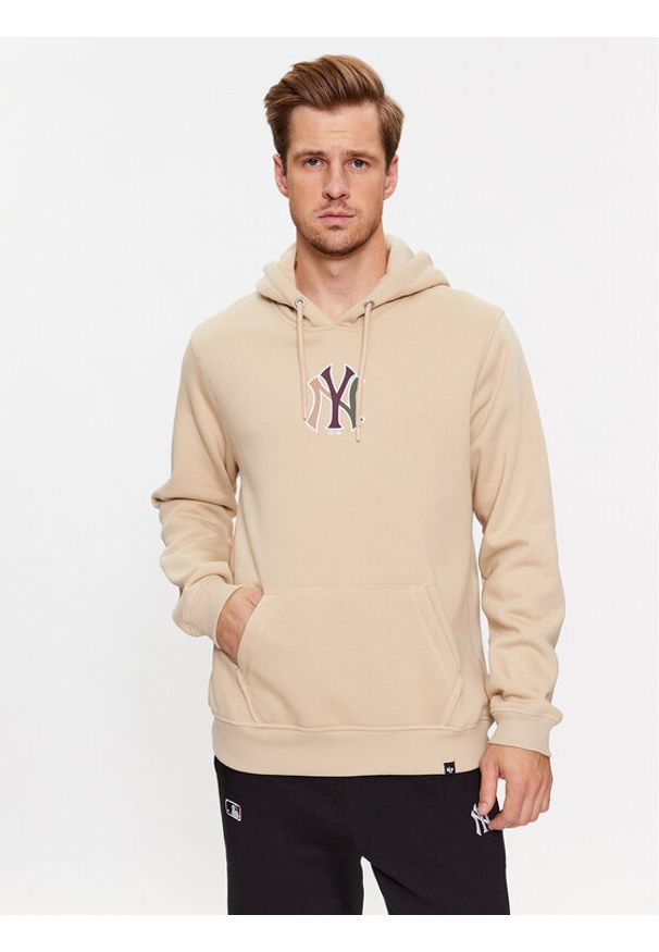 47 Brand Bluza New York Yankees BB017PMHKIU600894KH Khaki Regular Fit. Kolor: brązowy. Materiał: bawełna