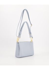 Unisono - Niebieska torebka crossbody. Kolor: niebieski. Materiał: skórzane. Styl: klasyczny, casual. Rodzaj torebki: na ramię #3