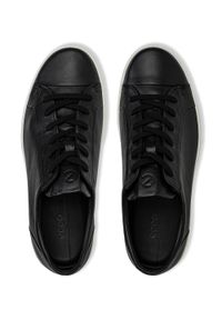ecco - Sneakersy męskie czarne ECCO Soft 7 M. Kolor: czarny. Materiał: jeans, materiał, skóra, nubuk. Wzór: gładki #2