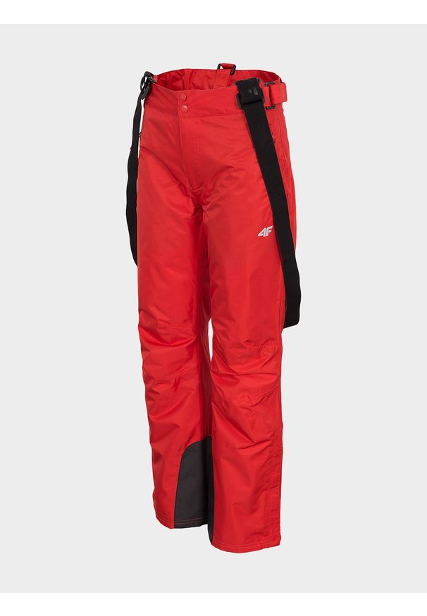 4f - Spodnie narciarskie damskie. Kolor: czerwony. Materiał: poliester. Sezon: zima. Sport: narciarstwo