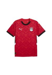 Puma - Męska koszulka domowa Egipt 2025 PUMA Red Black. Kolor: czerwony, wielokolorowy, czarny. Wzór: aplikacja. Sport: piłka nożna