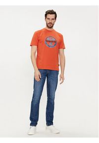 Napapijri T-Shirt S-Bollo NP0A4H9K Pomarańczowy Regular Fit. Kolor: pomarańczowy. Materiał: bawełna #3