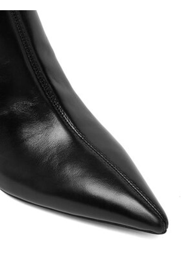 BOSS Kozaki Gracey 50552785 Czarny. Kolor: czarny. Materiał: skóra