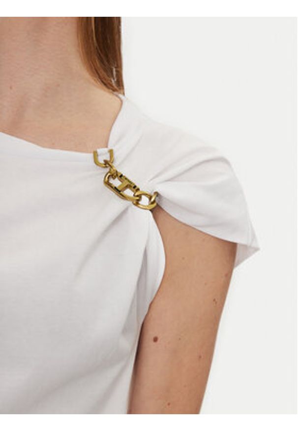 TwinSet - TWINSET T-Shirt 251TP2640 Biały Regular Fit. Kolor: biały. Materiał: bawełna