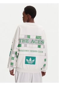 Adidas - adidas Bluza Archive Court JW0149 Biały Oversize. Kolor: biały. Materiał: bawełna