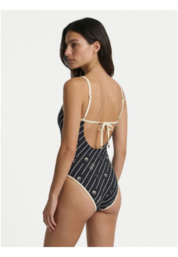 Guess Strój kąpielowy W6GZ07 K3280 Granatowy. Kolor: niebieski. Materiał: syntetyk