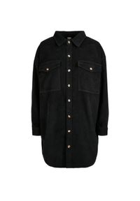 Damska sztruksowa długa koszula Urban Classics. Kolor: czarny. Materiał: sztruks. Długość: długie #1