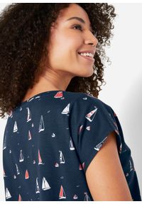 bonprix - Swobodny shirt, krótki rękaw. Kolor: niebieski. Długość rękawa: krótki rękaw. Długość: krótkie #3