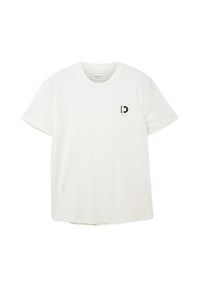 Tom Tailor Denim T-Shirt 1037205 Biały Regular Fit. Kolor: biały. Materiał: bawełna