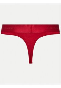 Calvin Klein Underwear Stringi Thong 000QF7997E Bordowy. Kolor: czerwony. Materiał: bawełna #3