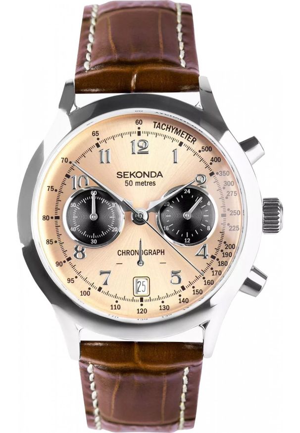Zegarek męski Sekonda 30236 brązowy. Kolor: brązowy