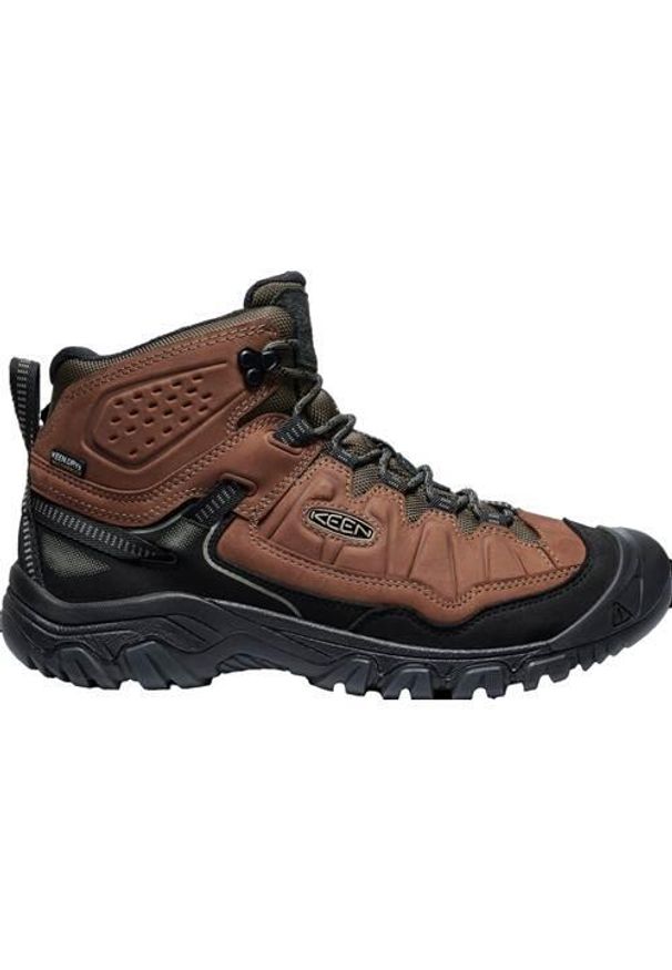 keen - Buty trekkingowe męskie Keen Targhee Iv Mid Wp. Wysokość cholewki: za kostkę. Zapięcie: sznurówki. Kolor: wielokolorowy, brązowy. Materiał: tkanina, materiał, skóra, syntetyk. Szerokość cholewki: normalna