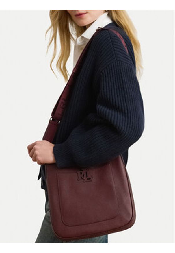 Lauren Ralph Lauren - LAUREN RALPH LAUREN Torebka 431970152011 Bordowy. Kolor: czerwony. Materiał: skórzane