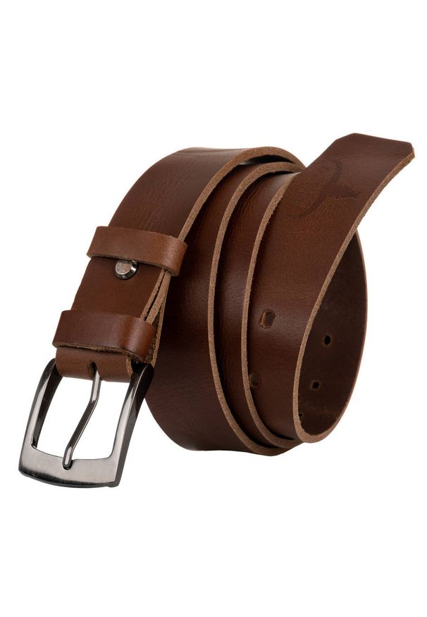 BUFFALO WILD - Pasek męski brązowy Buffalo Wild PWB-01-GG. Kolor: brązowy. Materiał: skóra. Styl: klasyczny, vintage